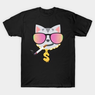 Boss Cat Shirt Kitty Kitten T Shirt Tee Mens Womens Ladies Funny Present I Love Cats Animal Lover T-shirt Whiskers Face Girlfriend Fashion Cute T-Shirt